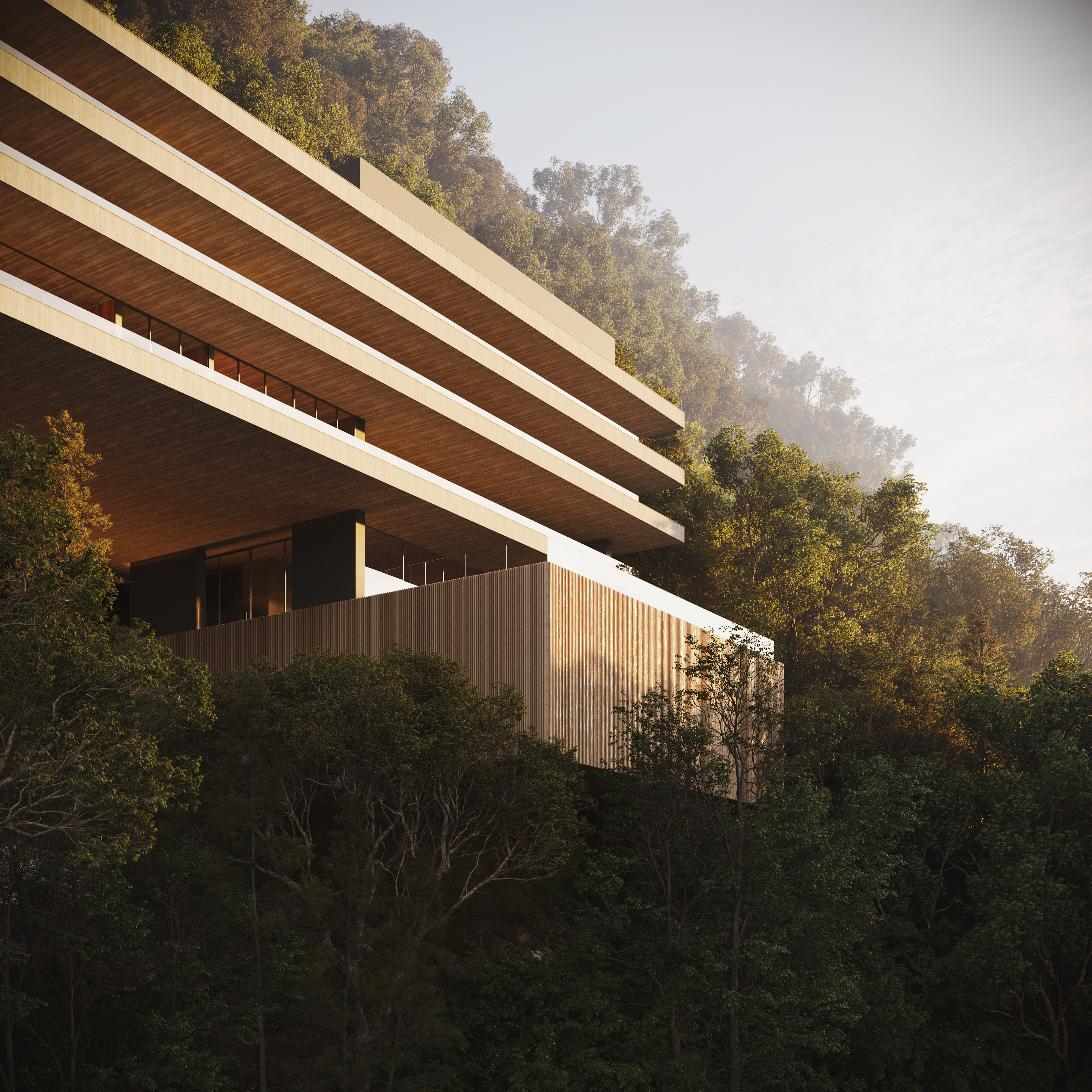 Espacios residenciales con vistas al lago y montaña