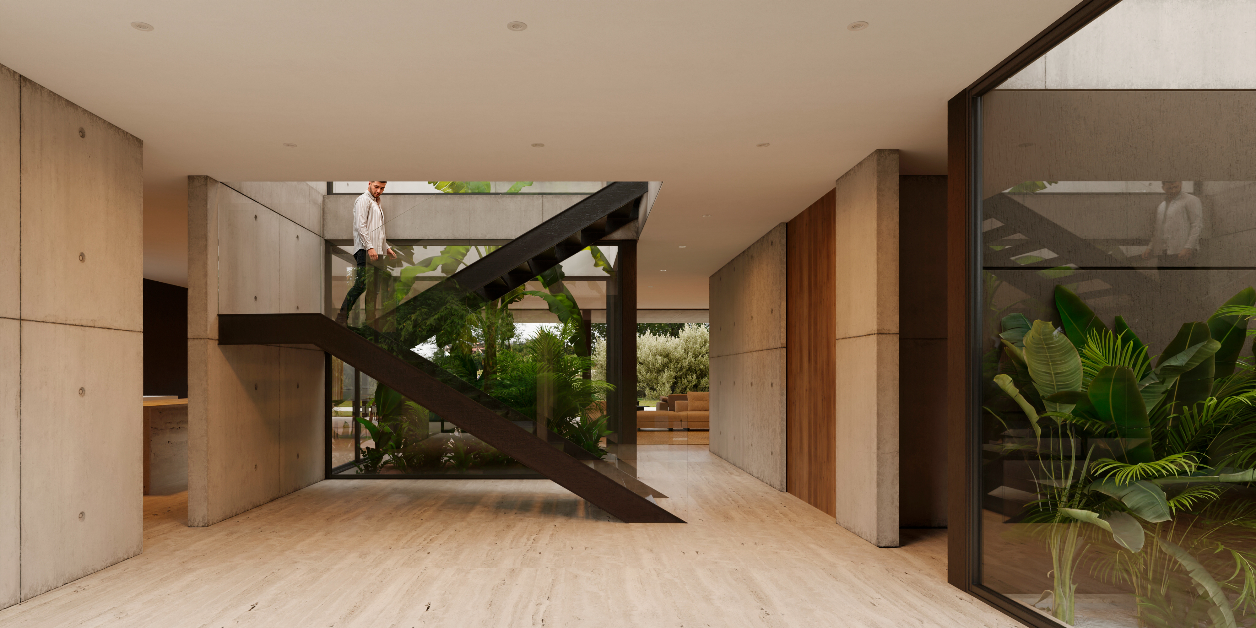 Espacios interiores casa contemporánea Los Cardales Buenos Aires