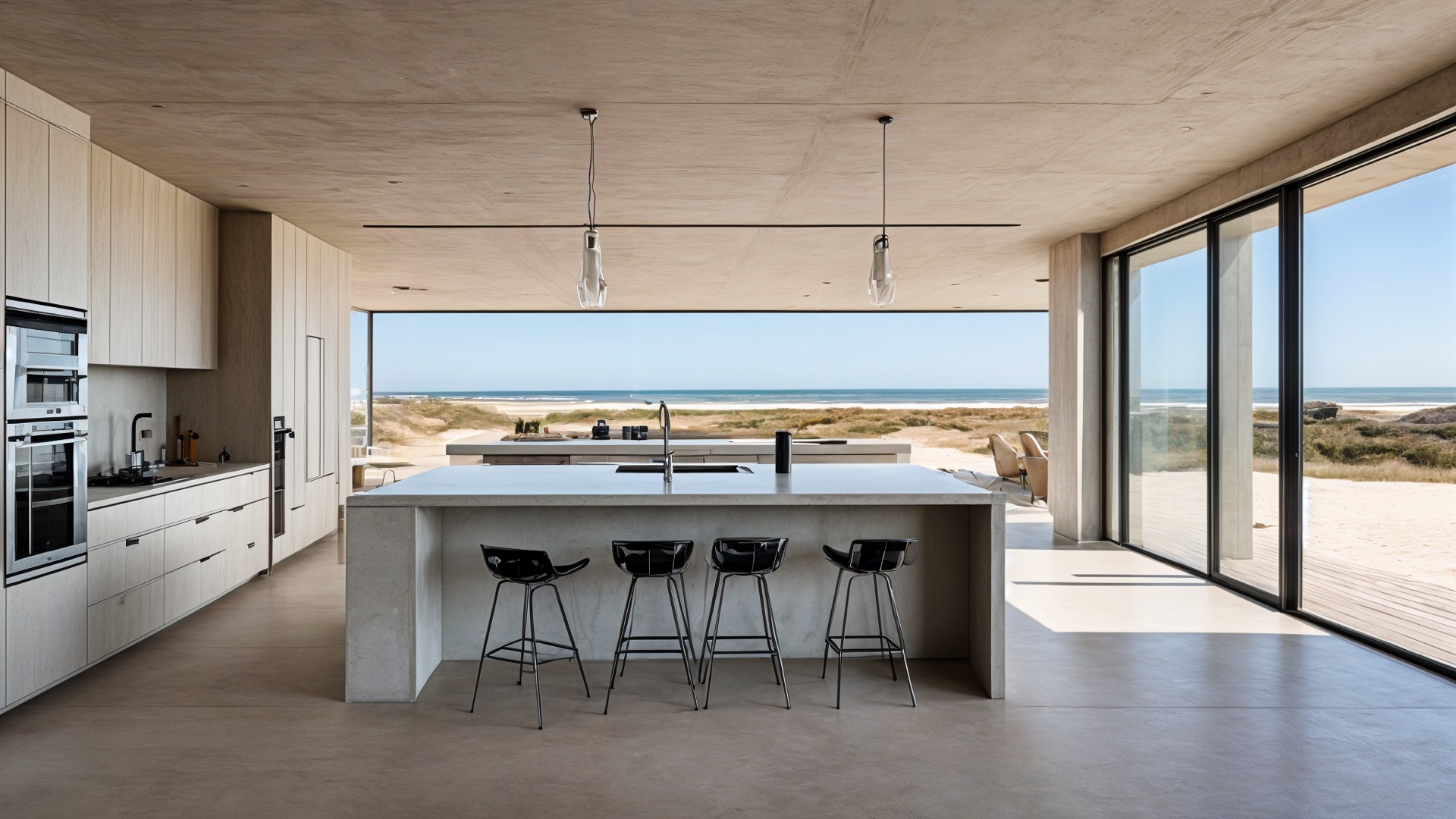 Vista general casa Punta del Este por Parral Ferrero Arquitectos