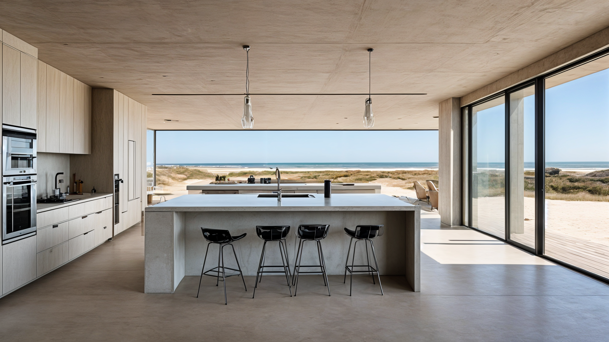 Vista general casa Punta del Este por Parral Ferrero Arquitectos