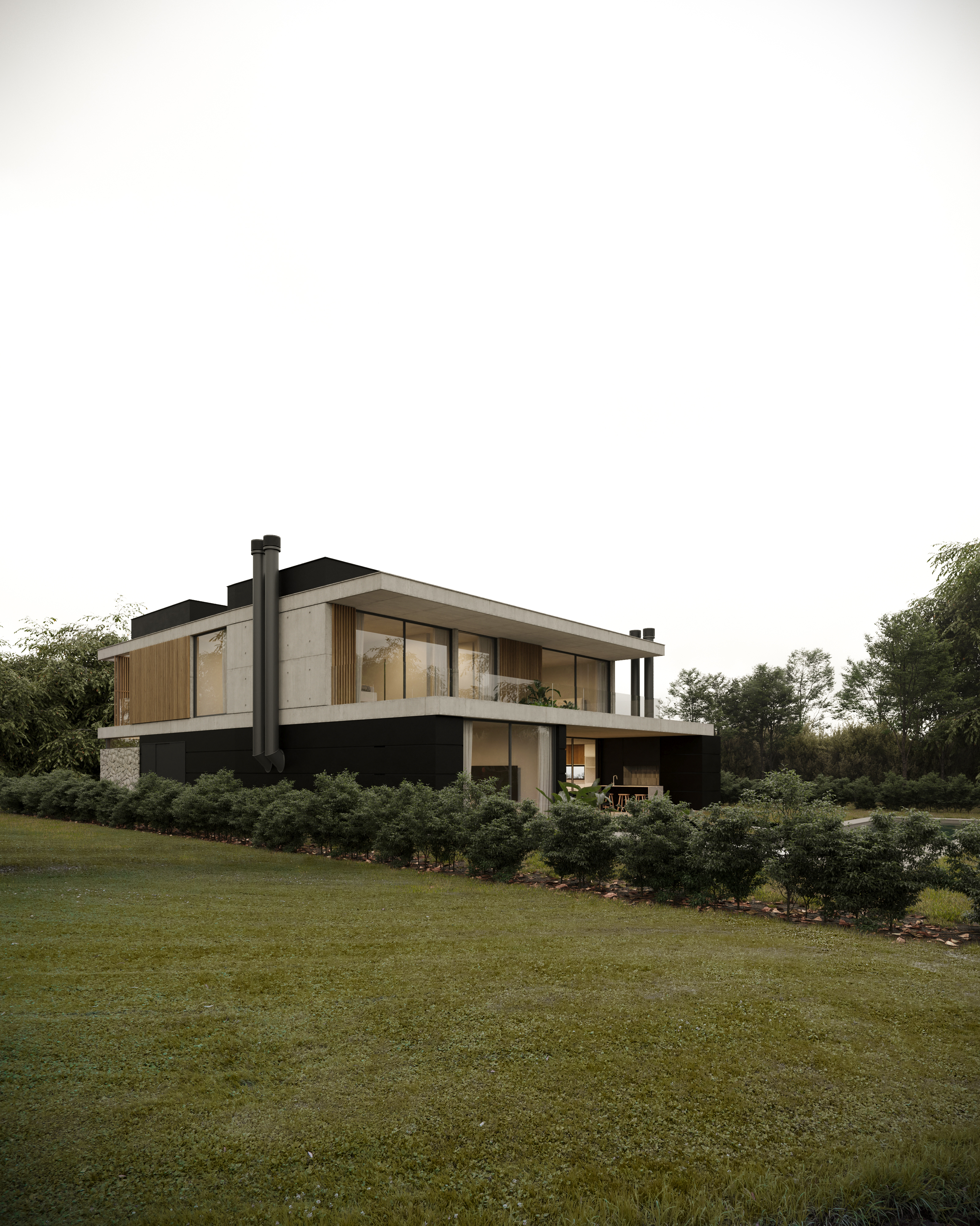 Espacios exteriores casa contemporánea Buenos Aires