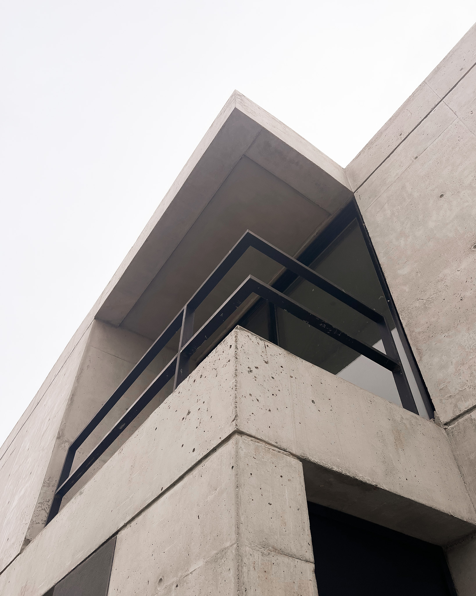 Detalle volumetría hormigón casa Riberas por Parral Ferrero