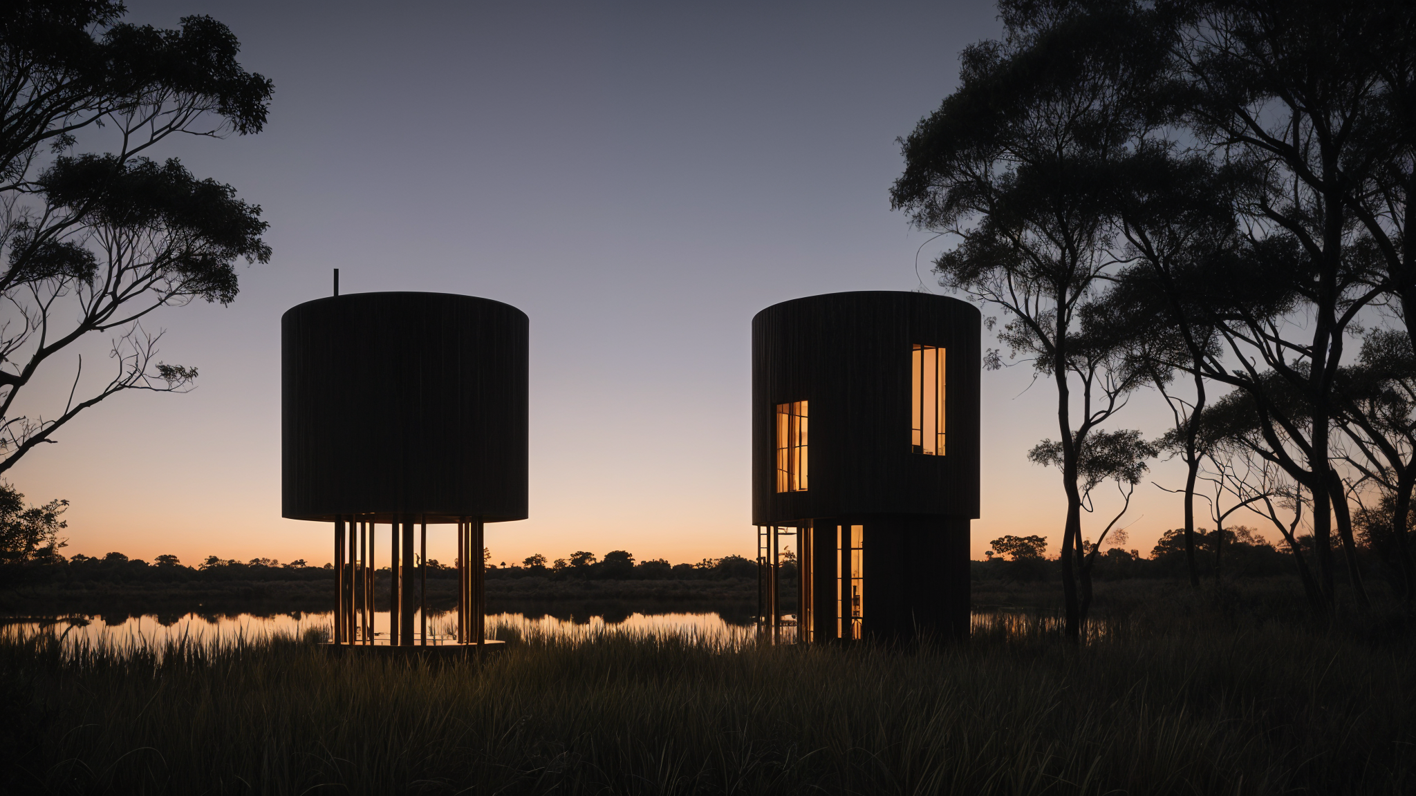 Diseño de tiny house integrada al paisaje del delta