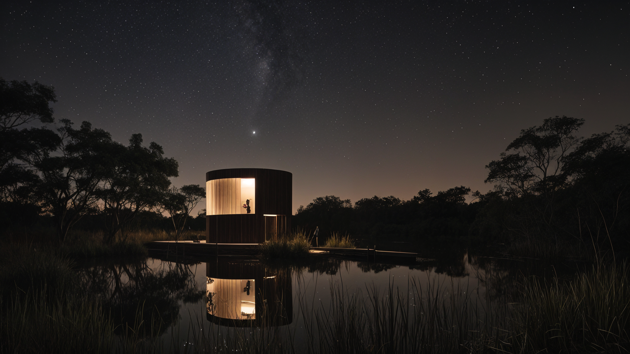 Tiny house con materialidad noble y vistas al verde